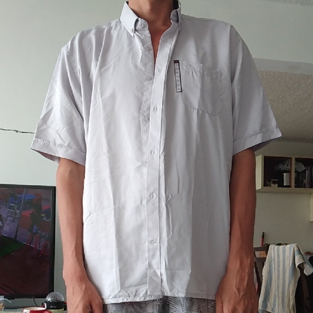 Men's White Short Sleeve Shirt